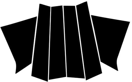 NEGRO 6-teiliger Fensterverkleidungsaufkleber BC-Säulenaufkleber, passend for Chevrolet Malibu XL, 2016-2021, polierte Säulenpfosten, Autozubehör aus Kunststoff Aufkleber für die Autotürsäule