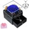 Ewige Echte Rose mit Halskette, Frauen Geschenk Geburtstag, Infinity Blumen Rosen Box Schmuck Geschenkbox, Muttertag, Mama, Freundin, Ehefrau, Oma, Blau