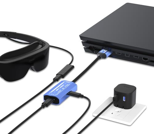 Porpen HDMI to USB-C Cable Adapter with PD100W, 4K60Hz for MacBook Pro, Mac, Surface, Xreal Air, Rokid, VITURE, RayNeo AR/VR Smart Glasses