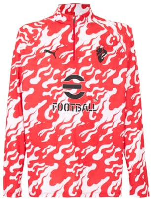 AC Milan Unisex Maglia Prematch Con Zip Pre-match match sweatshirt, season 2025/2026, official product (pack of 1)
