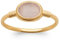 Bijouxenvogue Bague Plaqué Or Quartz Rose Taille 60
