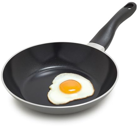 Lumenflon Deco 8” Nonstick Frying Pan Skillet, Made in Italy, Diamond Ceramic PFAS-Free, Dishwasher & Metal Utensil Safe, Durable Gloss Enamel Finish, Stay-Cool Handle, High Walls-Extra Room, Gray