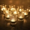 Vohocandle Lot de 12 photophores Transparents de Style Vintage en Verre pour décoration de Table de Mariage