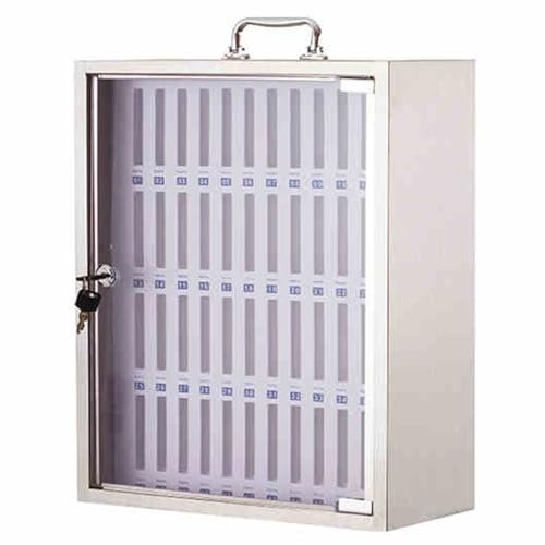 Edelstahl Multi-Slot Handy Schrank Portable/Wall Mounted Cell Phone Cabinet Abschließbar sicher und langlebig Geeignet für Schule Fabrik Büro(48-bit)
