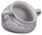 gartendekoapradies.de - Anfora decorativa da giardino con rilievo a spirale, altezza 30 cm, larghezza 45 cm, colore grigio, 8 litri, 15 kg, resistente al gelo per esterni