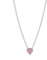 PANDORA Timeless 398425C02-45 Collier en Forme de cœur en Argent Sterling avec zircone Rose 45 cm, 45 cm, Argent Sterling, Zircone cubique