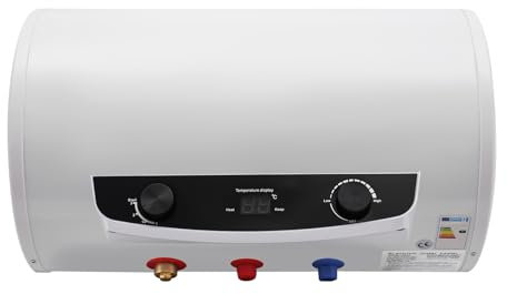 50L horizontaler digitaler Wasserheizer 220V EU-Norm (keine Anzahl der Aufzüge) EU-Norm Tatsächliche Kapazität: 35L,für Küche und Badezimmer，mit LED Temperaturanzeige，2000W, Drehopfsteuerun