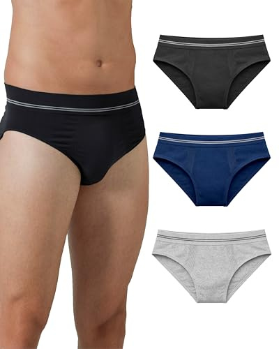 Risalti Slip Homme Fibre de Bambou 3 Pack – Slip Bambou Homme sans Coutures ni Etiquettes, Culotte Confortable et Respirant Plus Doux Que Le Coton – Made in Italy