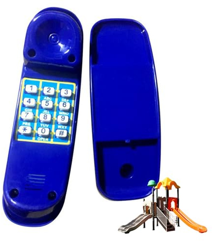 BeVistoso Toy Phone with Number Button Realistic for Outdoor Playground Treehouse Accessories, Lightweight Plastic Kids Phone Pretend Play Mini Telephone