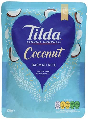 Tilda Steamed Basmati Coconut 250 g (Pack of 6)