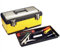 NEW 18.5 TOOLBOX YELLOW METAL TOOL BOX STAINLESS STEEL STORAGE CHEST DIY CONTAINER INCH | SECURE GRIP HANDLE - FITTED WITH REMOVABLE INNER TRAY
