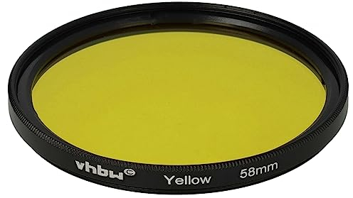 vhbw Universal Farbfilter gelb für Kamera Objektive mit 58mm Filtergewinde - Gelbfilter