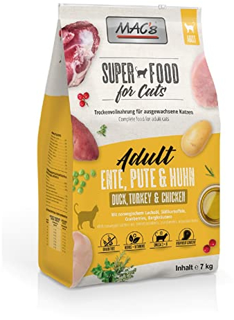 Mac's Katzenfutter getreidefrei Adult Ente, Pute & Huhn, 7 kg