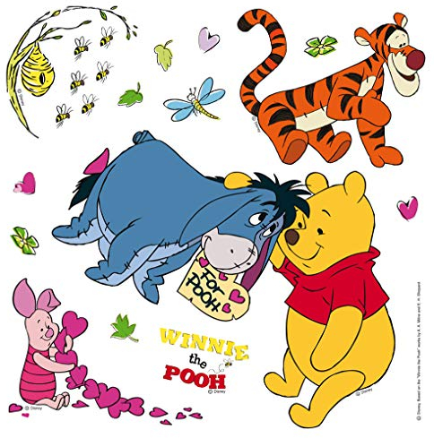AG Design Disney Winnie Puuh Kinderzimmer Wand Sticker, PVC-Folie (Phtalate-Free), Mehrfarbig, 30 x 30 cm