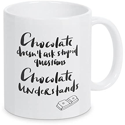 artboxONE Tasse Chocolate understands von Sylvie Wagner - Kaffeetasse Typografie