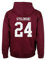 Lässiges modisches Kapuzen-Sweatshirt für Herren, mit Wolfs-Motiv, 24 Teen Stilinski., Rot Stilinski 24, M