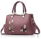 NICOLE&DORIS Donne Borse a mano Retro Borsa a tracolla Le signore Moda Borsa a tracolla Borsa Totalizzatore Ricamo Ape viola 2
