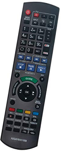 ALLIMITY N2QAYB001058 Remplacement de la télécommande pour Panasonic HDD DVD DMR-HWT150EB DMR-HWT250EB DMR-PWT655EB DMR-BWT850EB DMR-PWT550EB