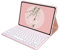 BAUBEY Keyboard Case for All-New Fire HD 10 and Fire HD 10 Plus Tablet (Only Compatible with 11th Generation 2021 Release), Slim Lightweight Cover with Detachable Bluetooth Keyboard (Pink)