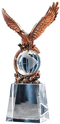 Trofeo Trofeo Personalizzabile Trofeo Personalizzato Aquila Bronzo Argento Oro, Souvenir dei Campioni di Cristallo Trasparente Alto, Premio Impresa Eccezionale Dipendente