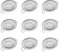 Oktaplex Lighting 9er Set LED Einbaustrahler Sedan - mit LED Modul 4,8W 4000K 230V 380lm Neutralweiß 110° - Spot Edelstahl gebürstet Lochmaß 60mm