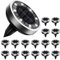 btfarm 16 Paquetes Luces Solares LED Exterior Jardin Suelo, 8 LED Luz Solar Exterior Jardin, IP65 Impermeable Lamparas Solares Exterior Jardin, Camino, Césped, Patio (Blanco Frío)