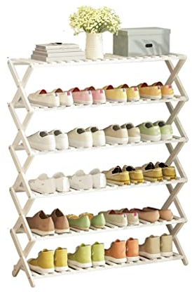 Gabinete Para Zapatos Zapatos plegables Rack Portátil Zapato Almacenamiento Organizador de 6 capas Gran capacidad for la bandeja de zapatos for la entrada de entrada interior de entrada de entrada Zap