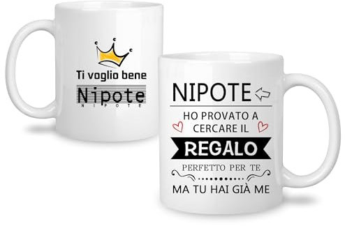 Yufansd Regalo Nipote Divertente Tazza in Ceramica 11oz - Ho Provato A Cercare Il Regalo Perfetto Per Te Ma Tu Hai Già Me - Personalizzata per Compleanno, Nozze, Natale