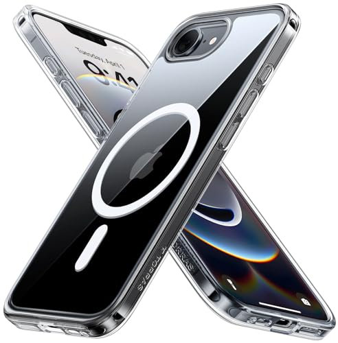 TORRAS for iPhone 16e case, 12FT Military Grade Protection, 19N Strong Magnetic, Fits MagSafe Accessories, Anti-Yellowing, for iPhone 16e phone case - Crystal Clear