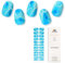 EBANKU Semi Cured Gel Nail Strips, 24PCS Gel Nail Stickers Long Lasting Strips- Easy to Apply & Remove for Salon-Quality Pedicure| Marble Blue