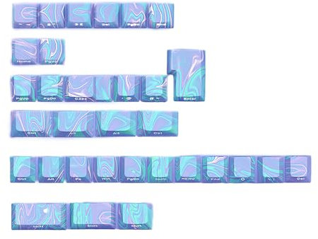 BAHJKASD Capo chiave laterale 136Keys retroilluminato inciso laterale, ergonomico per tastiere meccaniche