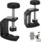 YEAZHEN 2Pcs Universal C Clamp, Heavy Duty Sturdy 1/4 and 3/8 Thread Hole for Tables Desk Mount, Desktop Mount Holder, Photo Studio Photography, Quick Release U Clip Holder and Wood Work