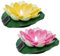 DAZZTIME Lotus Laterne,2 Stück Schwimmende Lotuslichter,Solarlampen für Außen,Solar Lotusblüte,Schwimmende Teichdeko,Nachtlampe Lotusblüte Lotusblatt Teichlicht,für Garten Hof,Schwimmbad