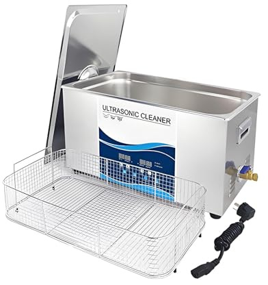 EpyGnom Ultraschallreiniger für Schmuck Zahnprothesen Zahnschiene Vergaser Professioneller Ultraschall Brillenreiniger Digital Sonic Cleaner mit Heizungs Timer Inklusive Körbe 1522-22L