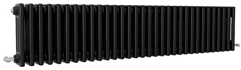 SLINE SANITARY Traditional 3 Column Cast Iron Style Radiator Horizontal Black 300x1460mm