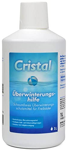 CRISTAL Pool Wintermittel 1 Liter – Hochwirksames Überwinterungsmittel für 20 m³ – Einfache Winterpflege ohne Ablassen Algen- und Kalkschutz