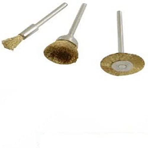 Silverline 763601 Rotary Tool Brass Wire Brush Set 3pce 5, 15, 20 mm Dia