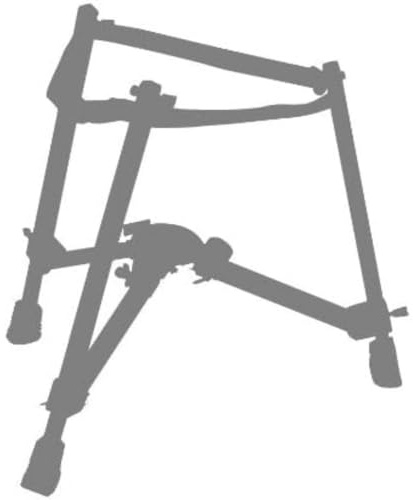 Pearl PC-117 Conga Stand - Black - 11.75 Inch Size - Rubber Sleeves - Height Adjustable - Sturdy and Stable