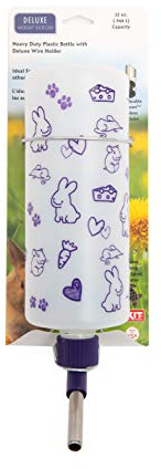 Lixit 32oz Weather Resistant Water Bottles with Heavy Duty Mount for Rabbits and Ferrets (Rabbits)