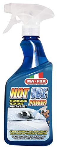 Ma-Fra, Not Ice Power, Deghiacciante Liquido ad Effetto Immediato, Facile e Veloce da Utilizzare, Adatto per Ogni Genere di Vetro e Cristallo dell'Auto, Formato 500ml