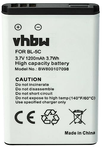 vhbw batteria compatibile con Alcatel 3BN67330AA, 8232, 8232 DECT, Mitel 5610, NEC G355 (1200mAh, 3,7V, Li-Ion) - Sostituisce RTR001F01, 10000058.