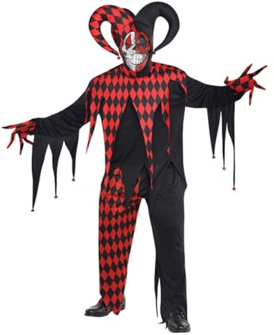 (PKT) (844205-55) Adult Mens Krazed Jester Costume (Extra Large)
