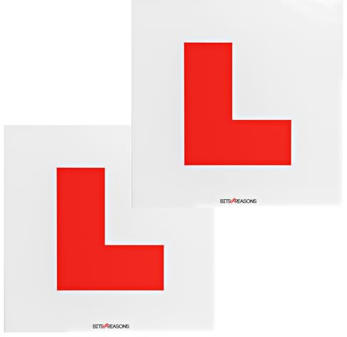 BITS4REASONS PROFESSIONAL GRADE PAIR OF HEAVY DUTY FULL SHEET MAGNETIC L PLATES USED ON OUR OWN DRIVING SCHOOL CAR