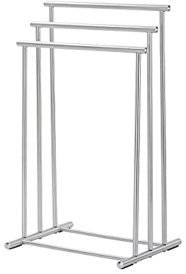 WENKO Porte-Serviettes Lioni Acier INOX Porte-vêtements Satiné