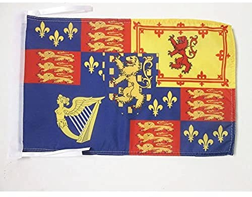 AZ FLAG Royal Banner 1689-1702(William III) Flag 45x30 cm Cords | Indoor and outdoor use British historic 12x18 in decorative flag double stitched seams and reinforced edges with ties