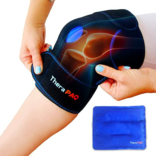 Fascia e Cuscinetto Termico per Ginocchio TheraPAQ Terapia Caldo & Freddo |Pacco Gel Ghiaccio Strap Regolabili |PerBorsite, Rottura Del Menisco, Artrite Reumatoide, Lesioni, Distorsioni E Gonfiore
