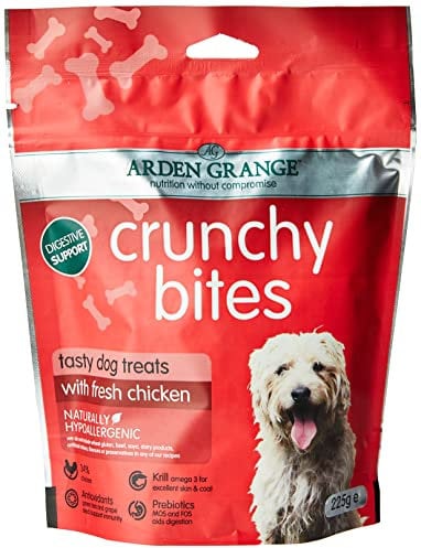 Arden Grange Crunchy Bites Dry Dog Treats Chicken, 225 g