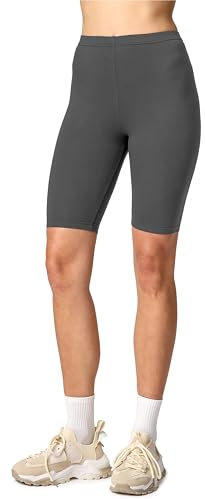 Merry Style Damen Sport Leggings kurz Sportleggings Radlerhose Sporthose aus Viskose MS10-145 (Graphite, S)