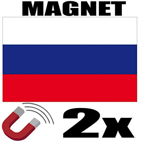 SAFIRMES 2 x Russland Flagge Magnet 6 x 3 cm Deko Magnet Russland Magnet Kühlschrank