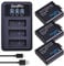 DuraPro 3 Stücke PG1050 Sj4000 Batterie + LED 3 Slots USB Ladegerät für AKASO EK5000 EK7000 SJCAM SJ4000 SJ5000 EKEN M10 4 Karat H8 H9 H9R H8R GIT-LB101 GIT PG900